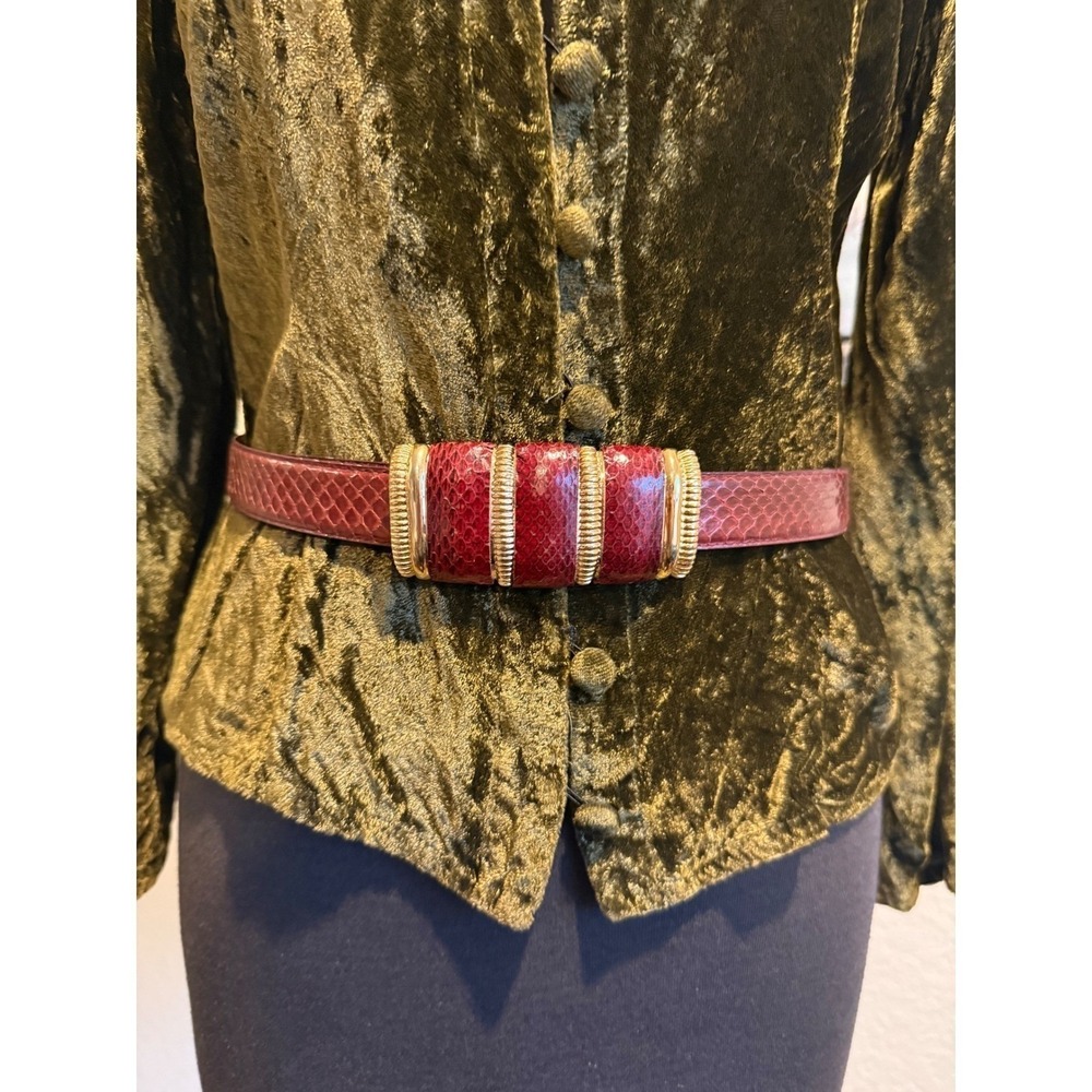 Vintage Statement Belt Bundle 4pc Snakeskin Leather Braided Rope Western Boho - Picture 5 of 16